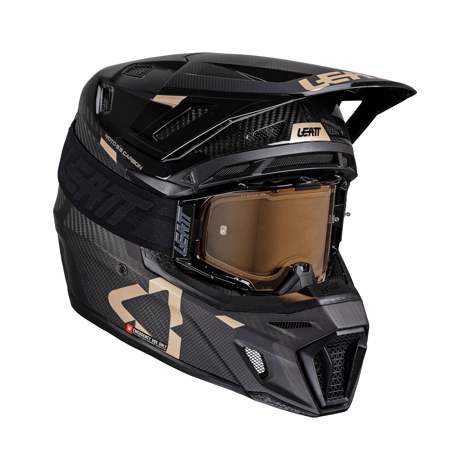Helmet Kit Moto 9.5 Carbon with 6.5 Iriz Goggle - Leatt USA